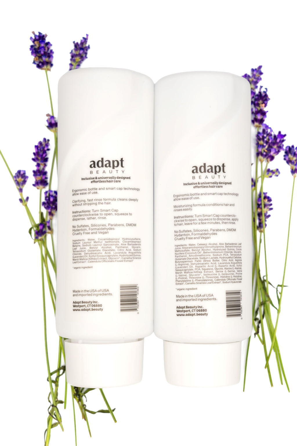 SHAMPOO AND CONDITIONER SET WITH SALICYLIC ACID HYALURONIC ACID AND LAVENDER | ADAPT BEAUTY